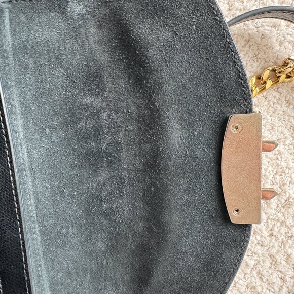 Furla Metropolis Leather Black Crossbody Bag Small Half-moon - Picture 6 of 10